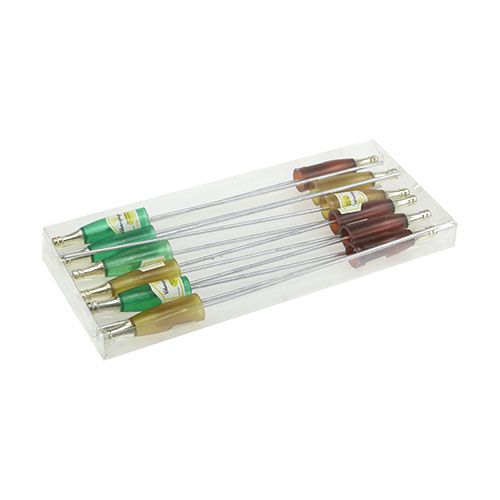 Artikel Stecker Deko Sektflaschen Braun Grün Gelb, 7,5cm L28,5cm, 10 Stück