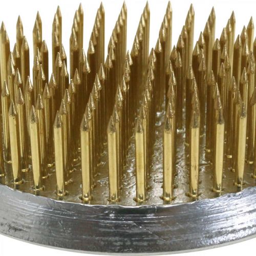 Artikel Steckigel Kenzan Rund Blumenigel Silbern Messing Ø60mm
