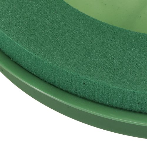 Artikel Steckschaum-Kranz 29cm mit Schale für florale Dekorationen – Nasssteckschaum 2er Pack