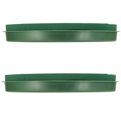 Artikel Steckschaum-Kranz 29cm mit Schale für florale Dekorationen – Nasssteckschaum 2er Pack