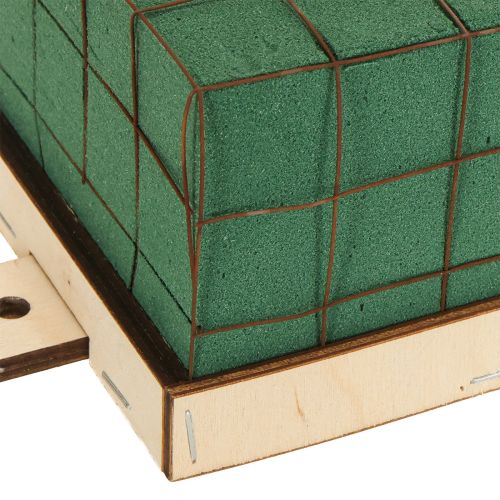 Artikel Ökologischer Steckschaum Ziegel mit Holzunterlage für kreative Gestecke 12×10cm