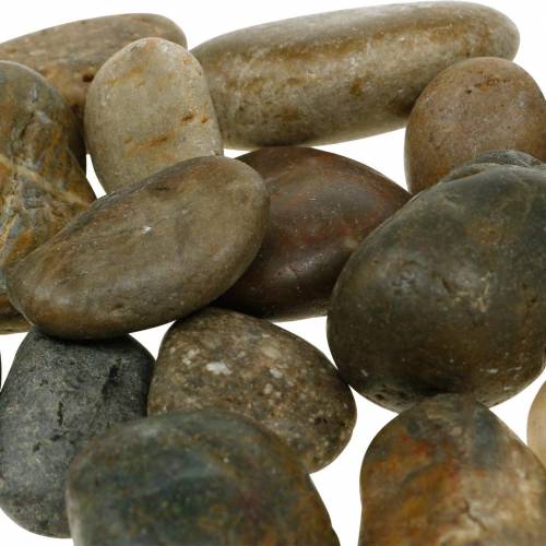 Floristik21 Flusskiesel Natur Hell und Dunkel 3-6cm 1kg
