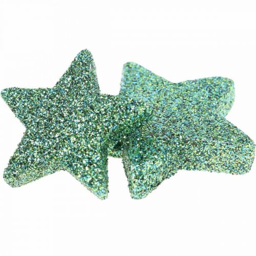 Floristik21 Streudeko Weihnachten Sterne Streusterne Grün Ø4/5cm 40 St