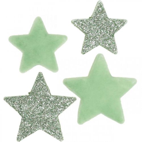Streudeko Weihnachten Sterne Streusterne Grün Ø4/5cm 40St