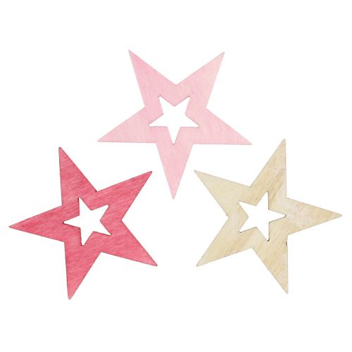 Sterne zum Streuen Pink, Rosa, Natur 4cm 72 St | Floristik21.de