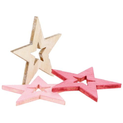 Sterne zum Streuen Pink, Rosa, Natur 4cm 72 St | Floristik21.de