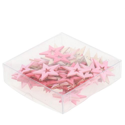 Sterne zum Streuen Pink, Rosa, Natur 4cm 72 St | Floristik21.de