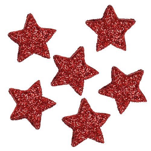 Stern Glitter 1,5cm zum Streuen Rot 144St