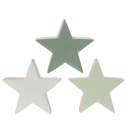 Deko-Holzstern Set 3-teilig