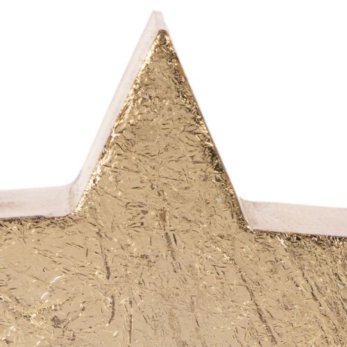 Deko-Sterne Holz Gold 10cm