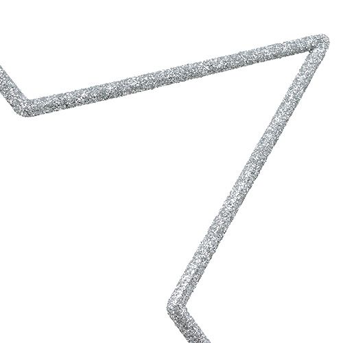 Artikel Stern-Set zum Hängen Silber, Glimmer 17-34cm