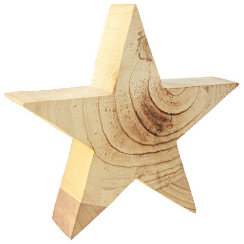 Floristik21 Stern aus Holz Paulownia 30cm: Nachhaltige Dekoration für das Zuhause