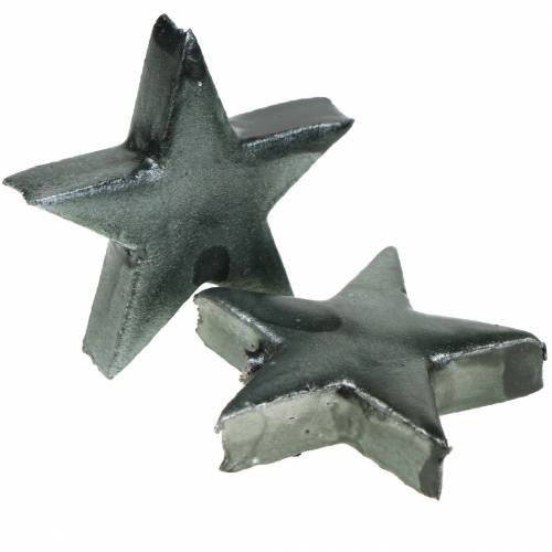 Floristik21 Deko Sterne Grau 4cm 12 St
