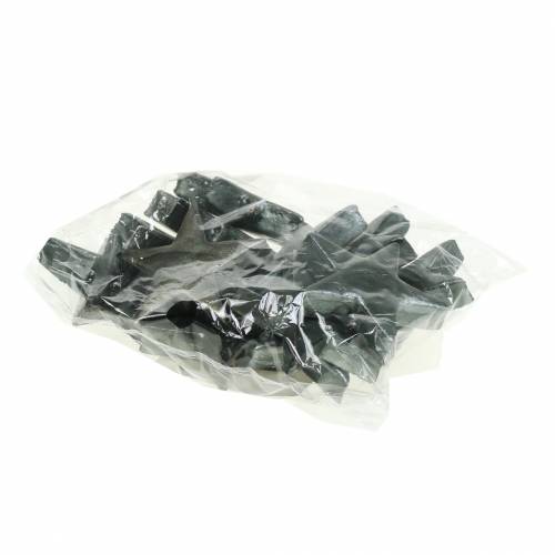 Floristik21 Deko Sterne Grau 4cm 12 St