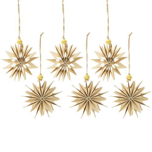 Artikel Papiersterne mit Jutekordel für festliche Dekoration