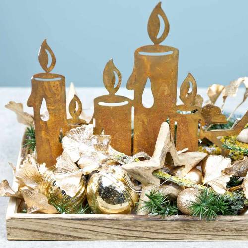 Floristik21 Sterne aus Holz zum Hängen Mangoholz 10,5–11,5cm 8 St