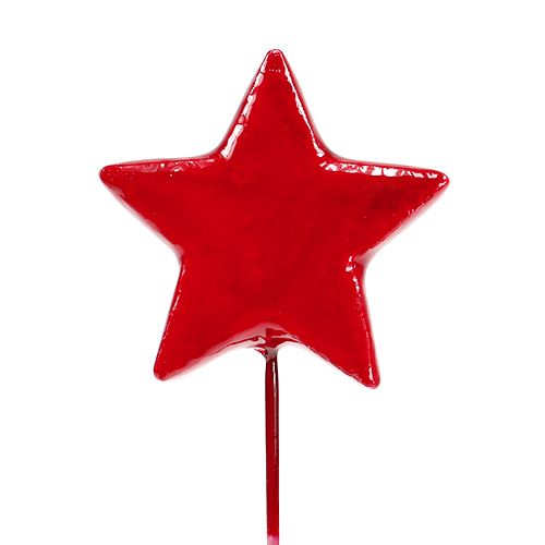 Floristik21 Sterne am Draht zum Dekorieren 5cm Rot 48St