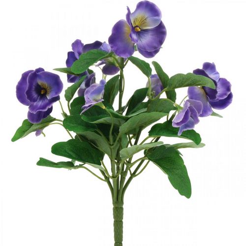 Floristik21 Künstliche Stiefmütterchen Violett Kunstblume Wiesenblume 30cm