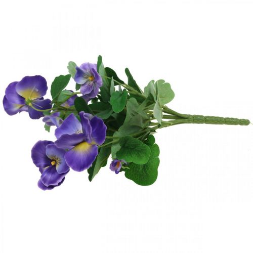Floristik21 Künstliche Stiefmütterchen Violett Kunstblume Wiesenblume 30cm