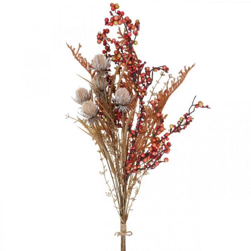 Artikel Kunstpflanzen Herbstdeko Disteln Beeren Farn 65cm Bund