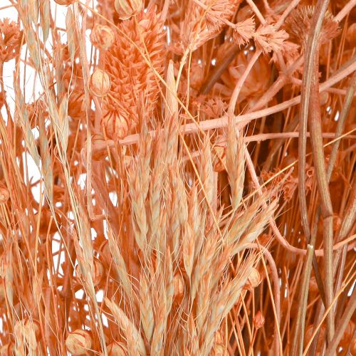 Artikel Strauß Trockenblumen Orange Apricot, Naturdeko Trockenstrauß 45cm 80g