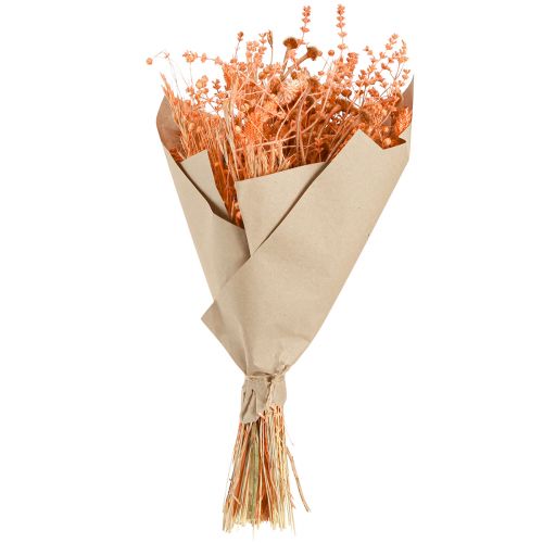 Artikel Strauß Trockenblumen Orange Apricot, Naturdeko Trockenstrauß 45cm 80g