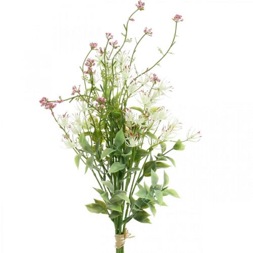 Floristik21 Frühlingsstrauß künstlich Pink, Weiß, Grün Kunstblumenstrauß H43cm