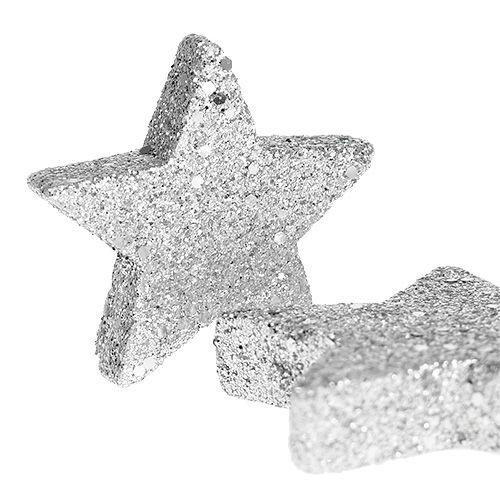 Artikel Sterne zum Streuen Silber sort. 4-5cm 40St