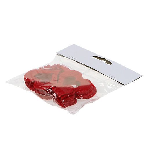Floristik21 Streu-Deko Herzen Filz 2,5cm - 5cm Rot 24 St