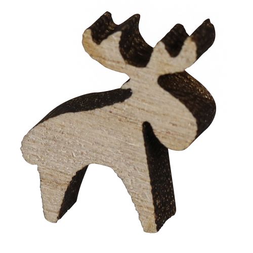 Artikel Streudeko Holz Elch Natur Braun 2x2,5cm 108 Stück für Weihnachten & Festtage