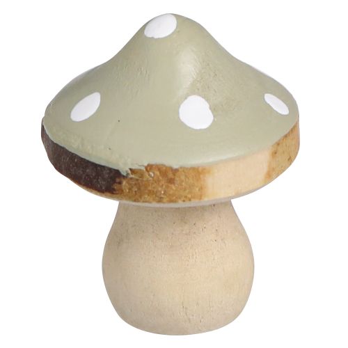 Artikel Streudeko Holz Mini Pilze Deko Fliegenpilze Grün Ø2,5cm 24 Stück für kreative Dekorationsideen