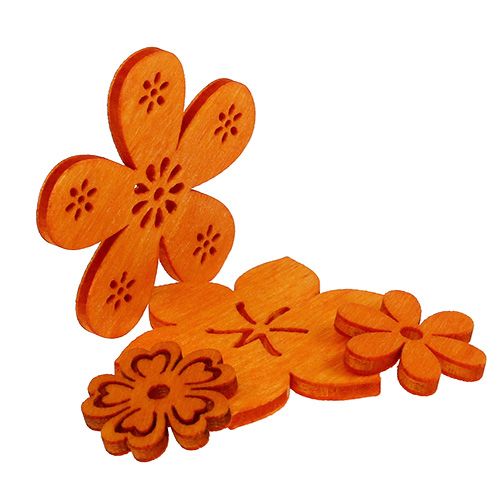 Artikel Streudeko Holzblume Orange 2cm - 4cm 96St