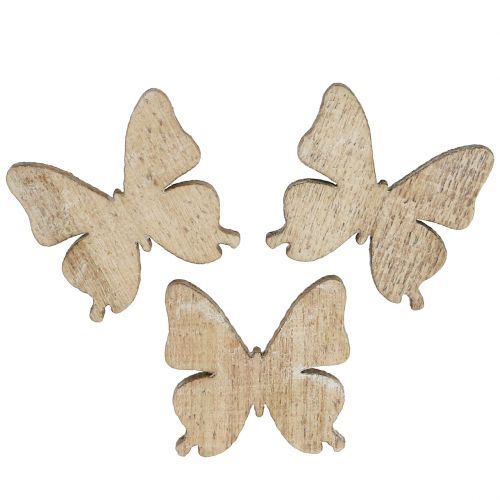 Streudeko Schmetterling Holz Natur 2cm 144St