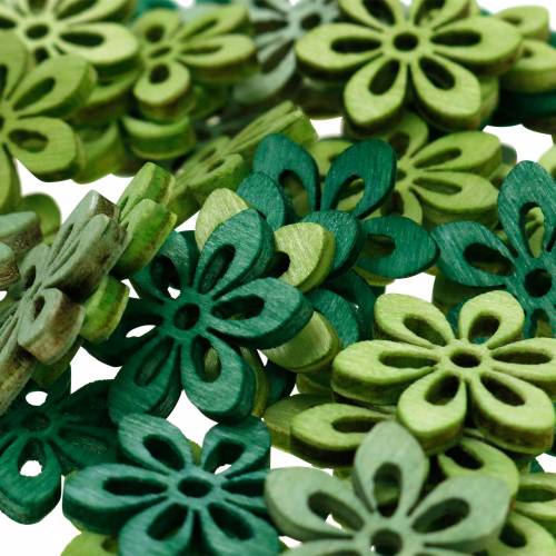 Floristik21 Streudeko Blume Grün, Hellgrün, Mint Holzblumen zum Streuen 144St