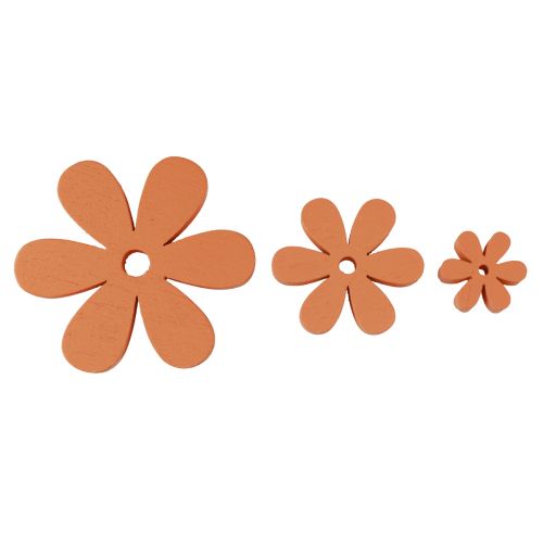 Floristik21 Streudeko Holz Blumen Blüten Orange Sommer Ø2–6cm 20 St