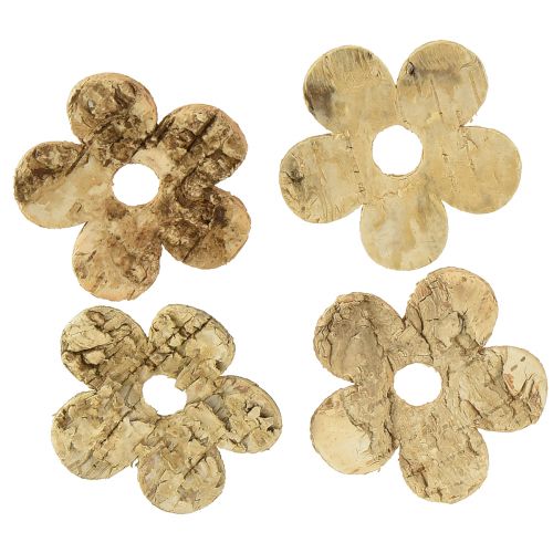 Floristik21 Streudeko Holz Rinde Blumen Birke Vintage Ø5cm 36 St