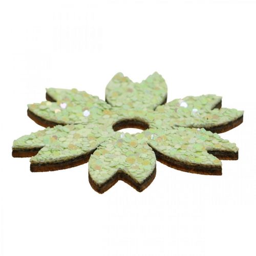 Streudeko Holz Streuteile Frühling Ostern Grün 2–4cm 64St
