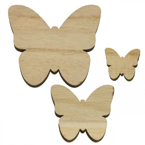 Floristik21 Streudeko Schmetterlinge Holz Deko Schmetterlinge 2,5–6,5cm 29St