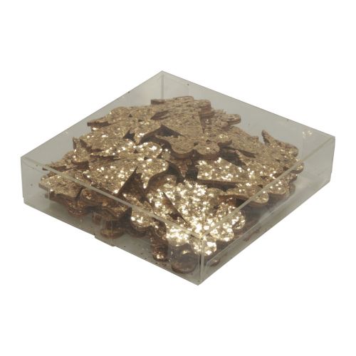 Artikel Streudeko Weihnachten Holz Engel Gold Glitter 5x3,5cm 48St