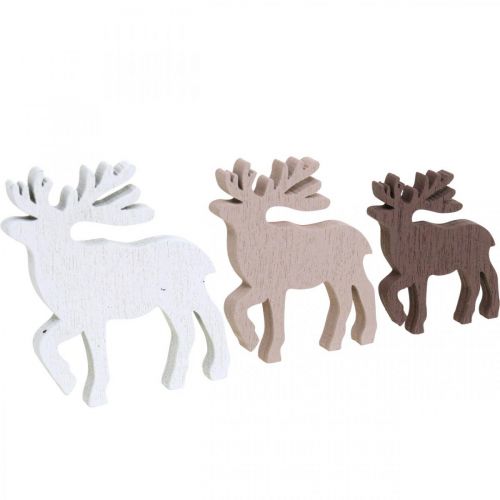 Artikel Streudeko Weihnachten Rentier Weihnachtsdeko Holz 48 St