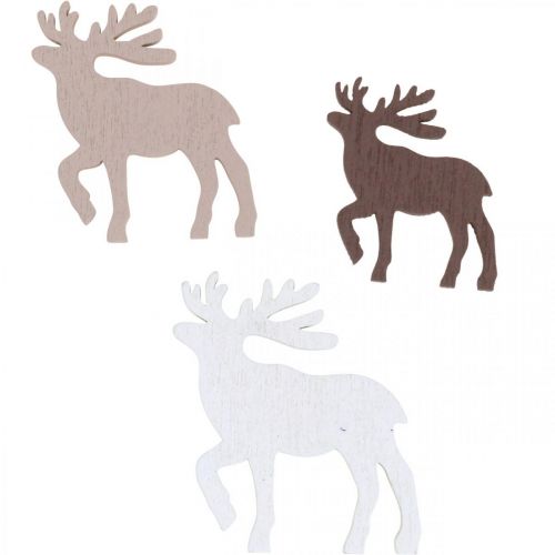 Artikel Streudeko Weihnachten Rentier Weihnachtsdeko Holz 48 St