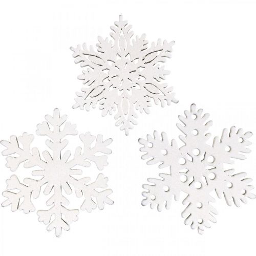 Streuteile Schneeflocke, Streudeko Eiskristall 3,5cm 72 St