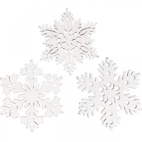 Floristik21 Streuteile Schneeflocke, Streudeko Eiskristall 3,5cm 72St