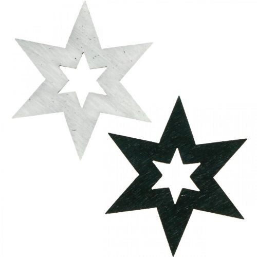 Artikel Holzsterne Deko Streudeko Weihnachten Schwarz H4cm 72 St