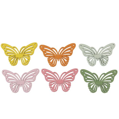 Floristik21 Streuer Holzschmetterling Bunte Streudeko 4,5×3cm 48 St