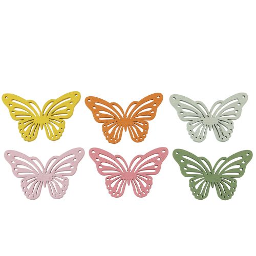 Floristik21 Streuer Holzschmetterling Bunte Streudeko 4,5×3cm 48St