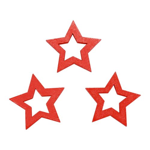 Streudeko Weihnachten Deko Sterne Rot Holzsterne Ø4cm 54St