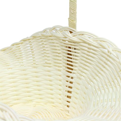 Floristik21 Streukörbchen für Hochzeit Plastik Weiß Ø15cm H32cm