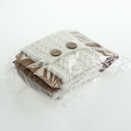 Strickschlauch 10cm x 11cm Weiß 4St