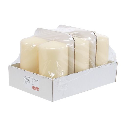 Artikel Stumpenkerze 150/80 Creme 6St